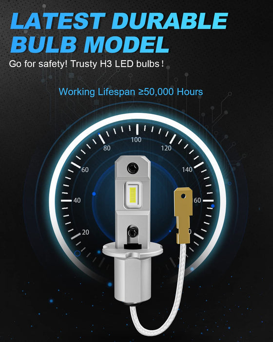 Tired of compromising between style and function? Our revolutionary dual-color H3 LED fog lights let you adapt to any condition with a simple switch!