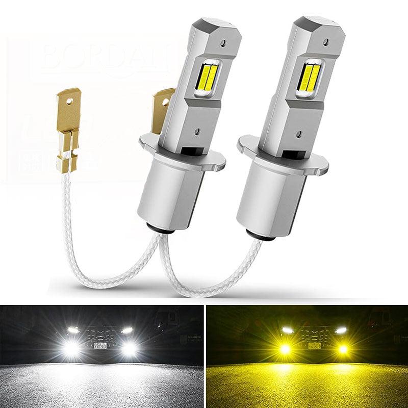 SUPAREE  H3 LED Fog Light Bulbs Dual Color Switch For 1999-2002 Toyota 4Runner