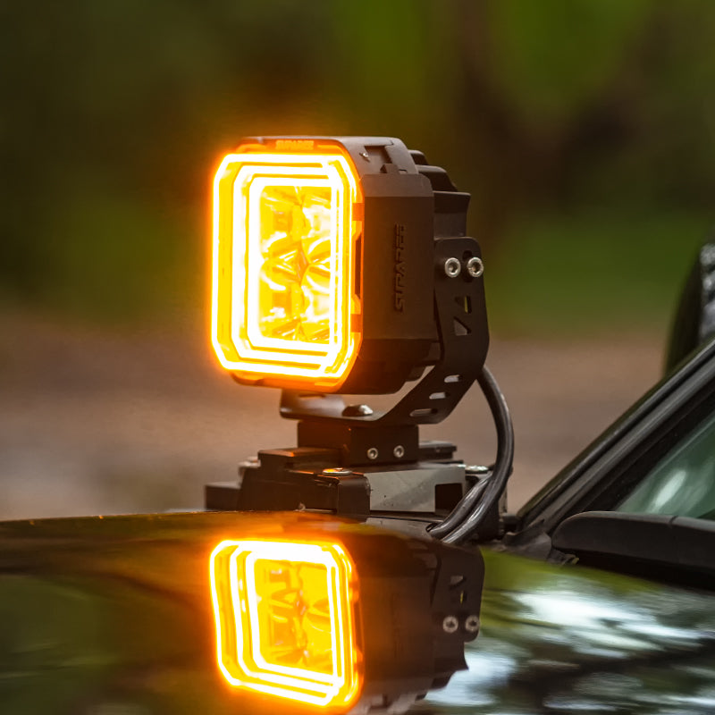 Suparee Jeep Gladiator Hyper 5" LED Pod Lights w/ A-Pillar Brackets