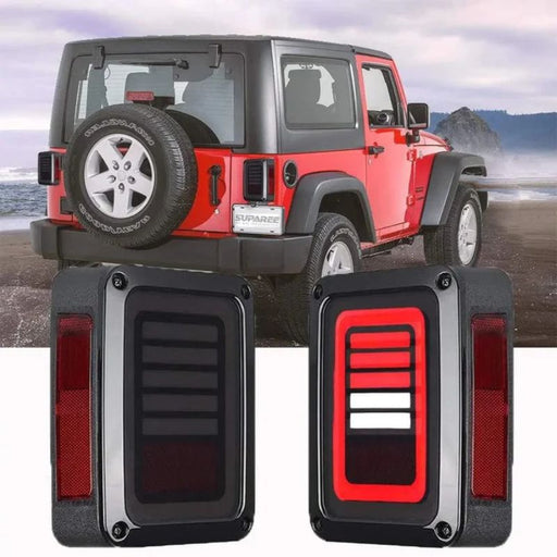 Jeep LED Tail Lights for 2007-2018 JK JKU models deliver superior brightness and durability, perfect for upgrading your vehicle's lighting system.