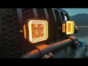 Suparee Jeep Gladiator Hyper 5" LED Pod Lights w/ A-Pillar Brackets