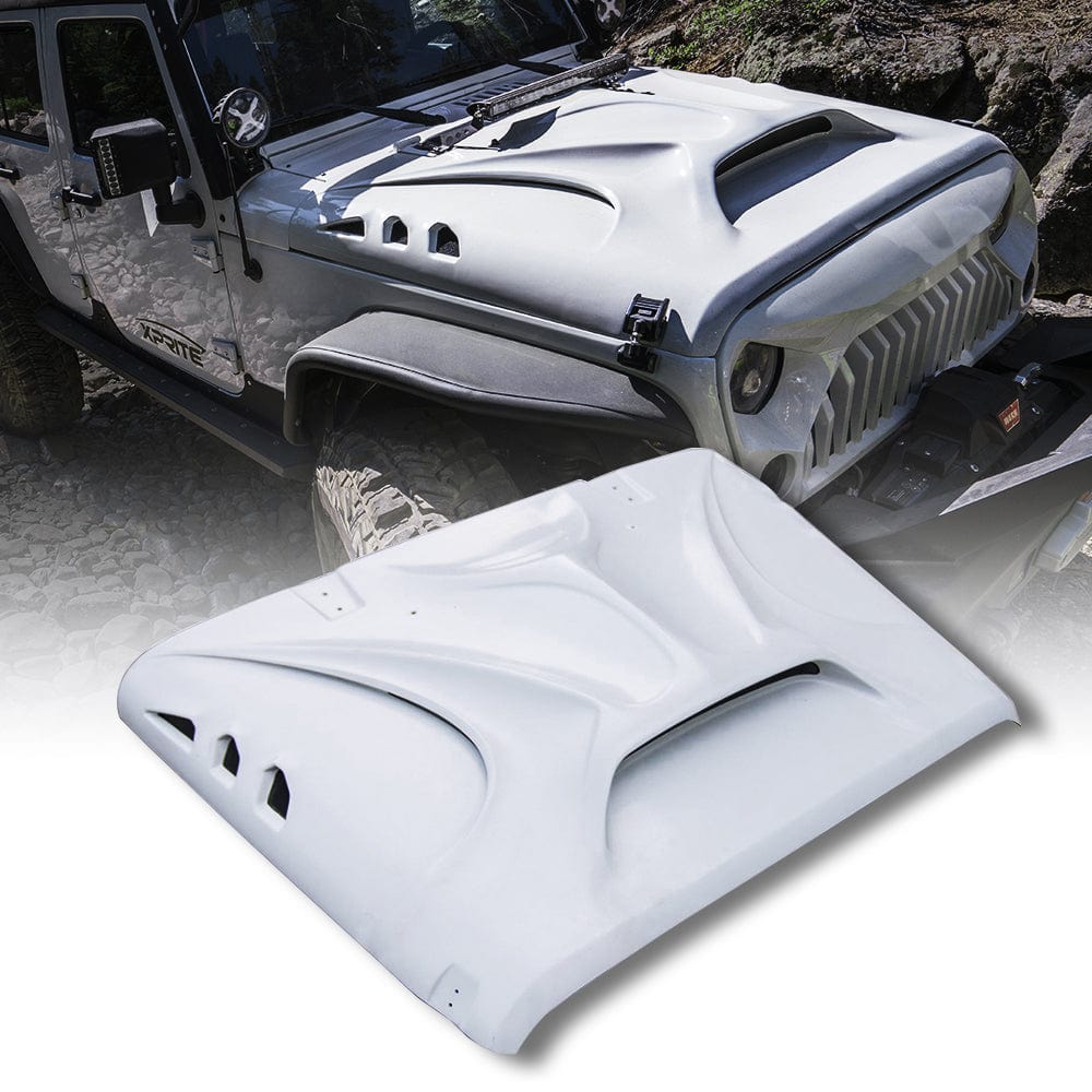 Jeep Hood Fiberglass Beast Series with Scoop Vent for Wrangler JK