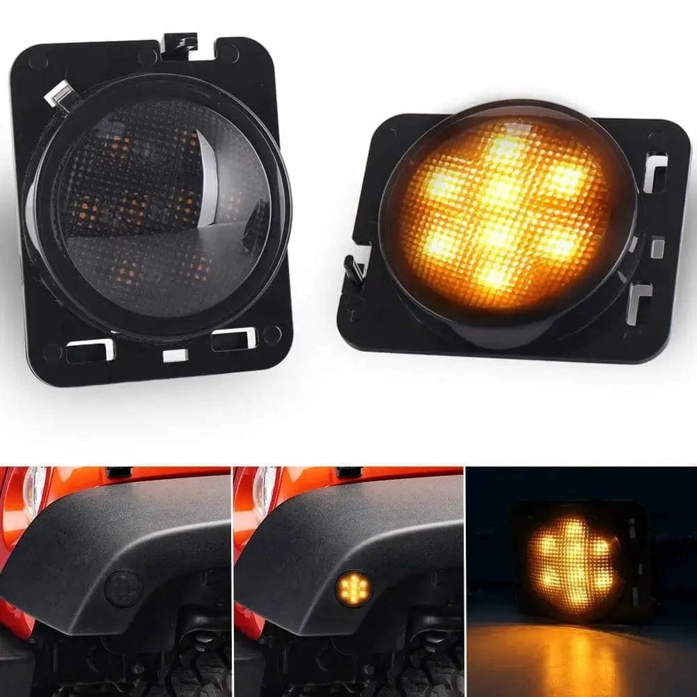 SUPAREE.COM Jeep Turn Signal Lights Jeep Wrangler JK LED Amber Side Marker Light Fender Flares Light Product description