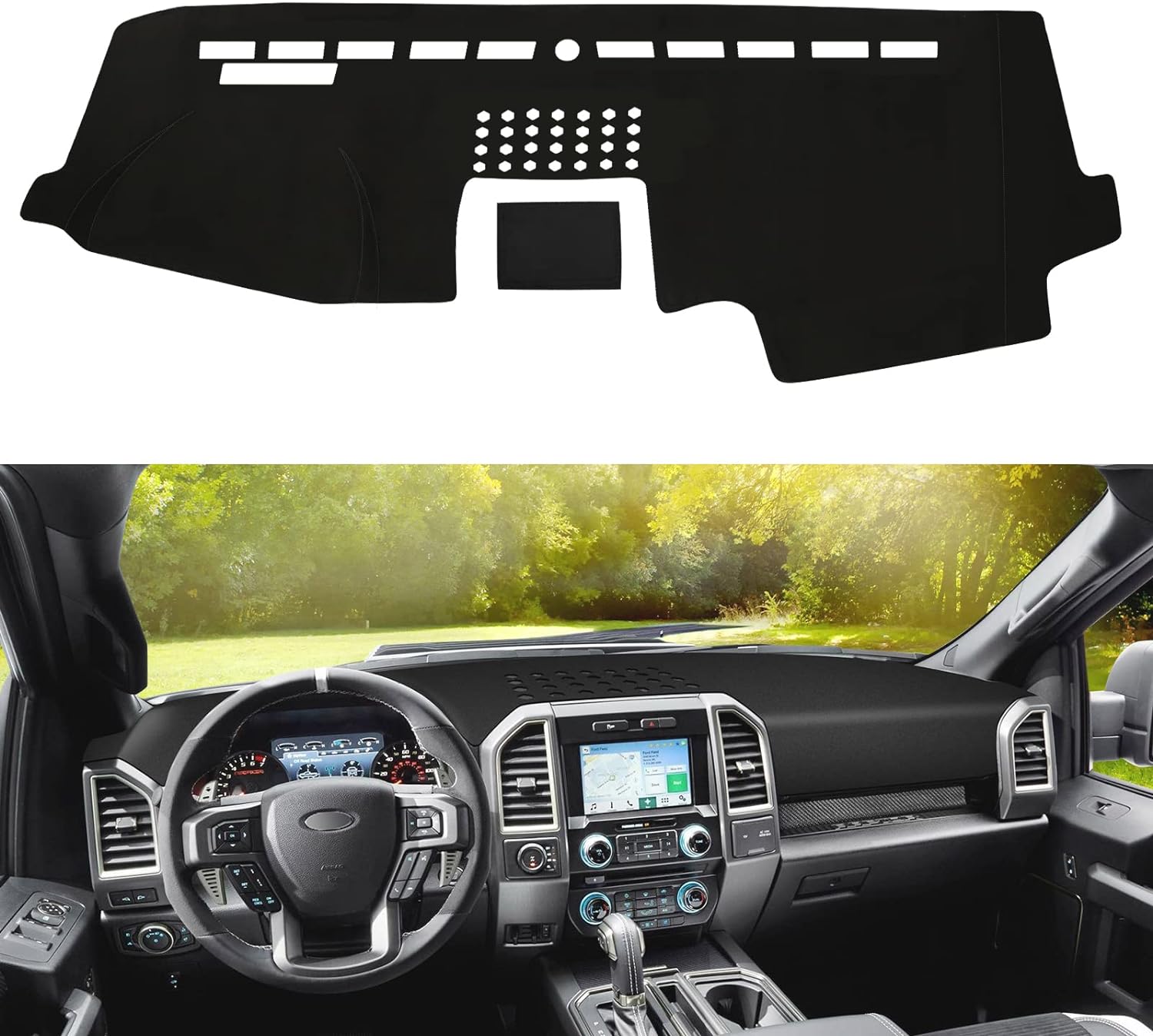 Ford F150 Dashboard Cover Dash Mat Interior Protecter Cover for 2015-2