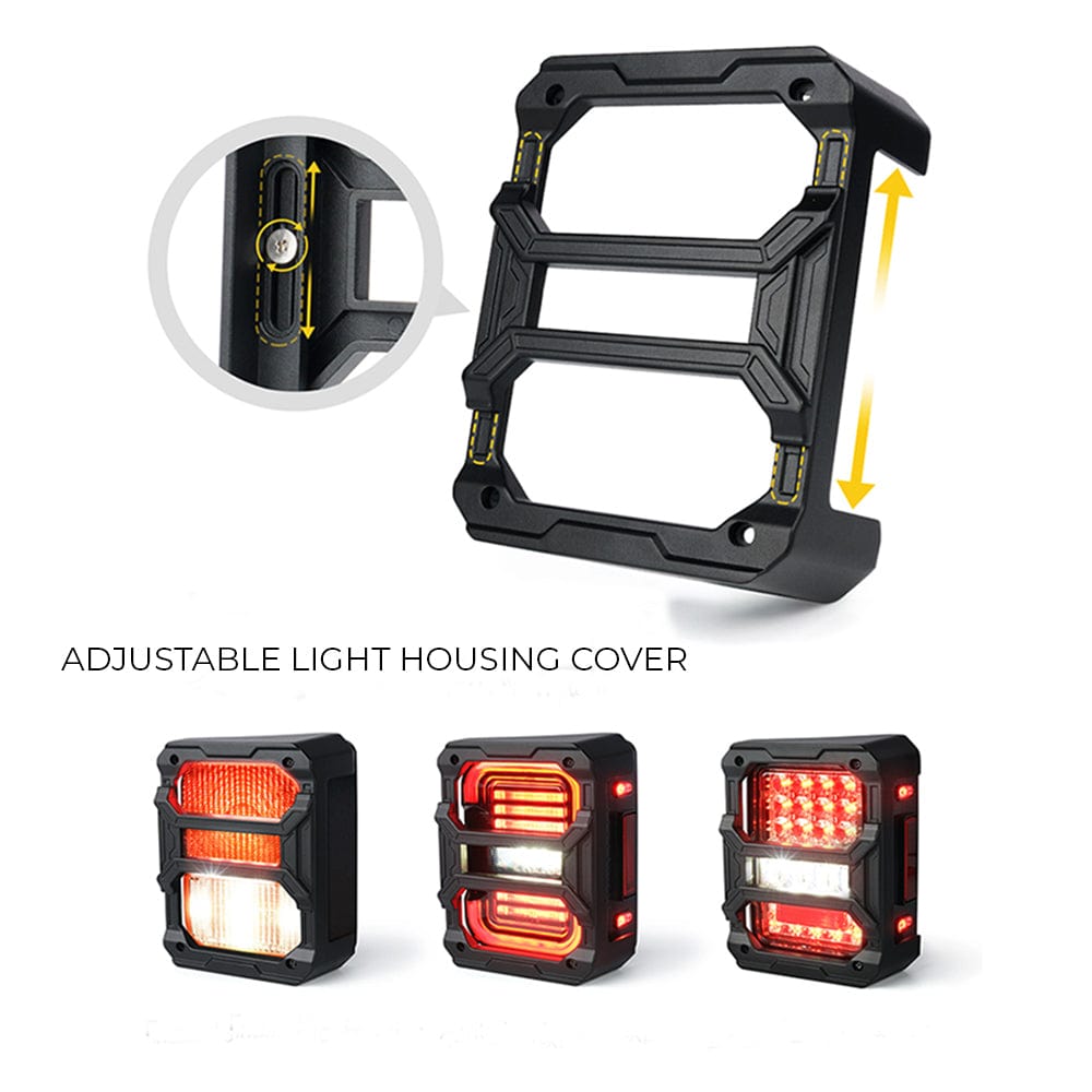 SUPAREE Jeep Turn Signal Lights Jeep Tail Light Guard Cover with Shield Series for 2007-2018 Wrangler JK JKU Product description