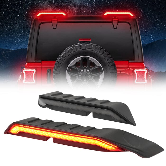 Suparee Jeep Brake Lights High Mount with Turn Signal & Reverse Lights for  Wrangler JL JLU