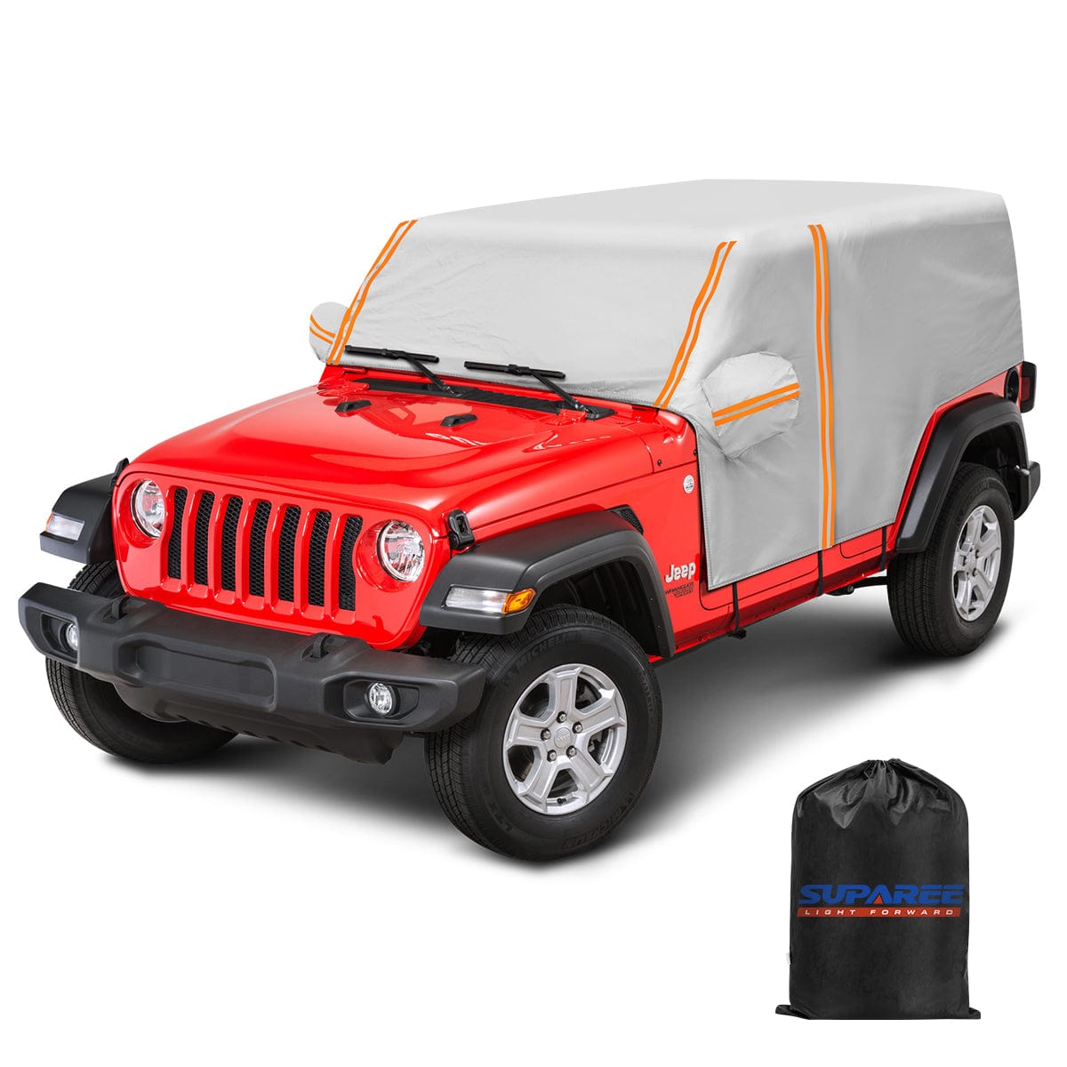SUPAREE Jeep Cover Gray Cab Cover Waterproof for 2007-Later Wrangler JK JL 4 Door