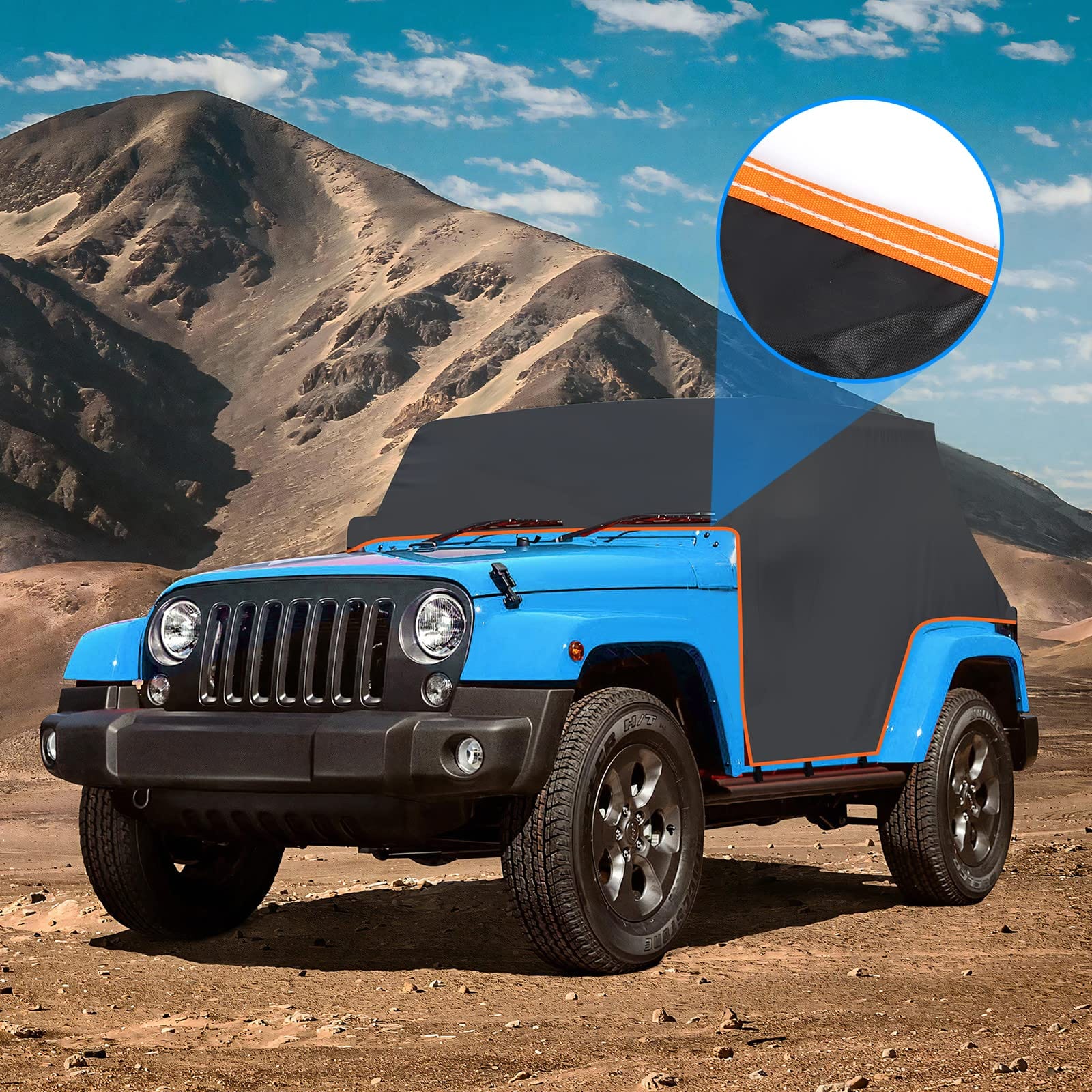 SUPAREE Jeep Cover SUPAREE Jeep Wrangler Cab Cover Removed Top for 2007-2023 JK JKU JL JLU 4-Door Product description