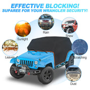 SUPAREE Jeep Cover SUPAREE Jeep Wrangler Cab Cover Removed Top for 2007-2023 JK JKU JL JLU 4-Door Product description