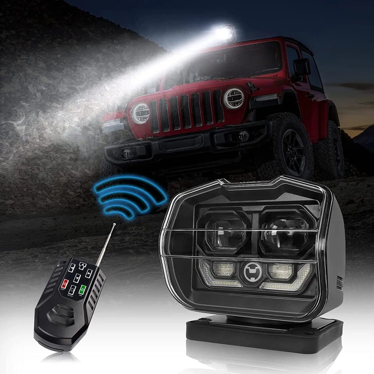 360° LED remote control 60W search spotlight 36V for Truck Offroad