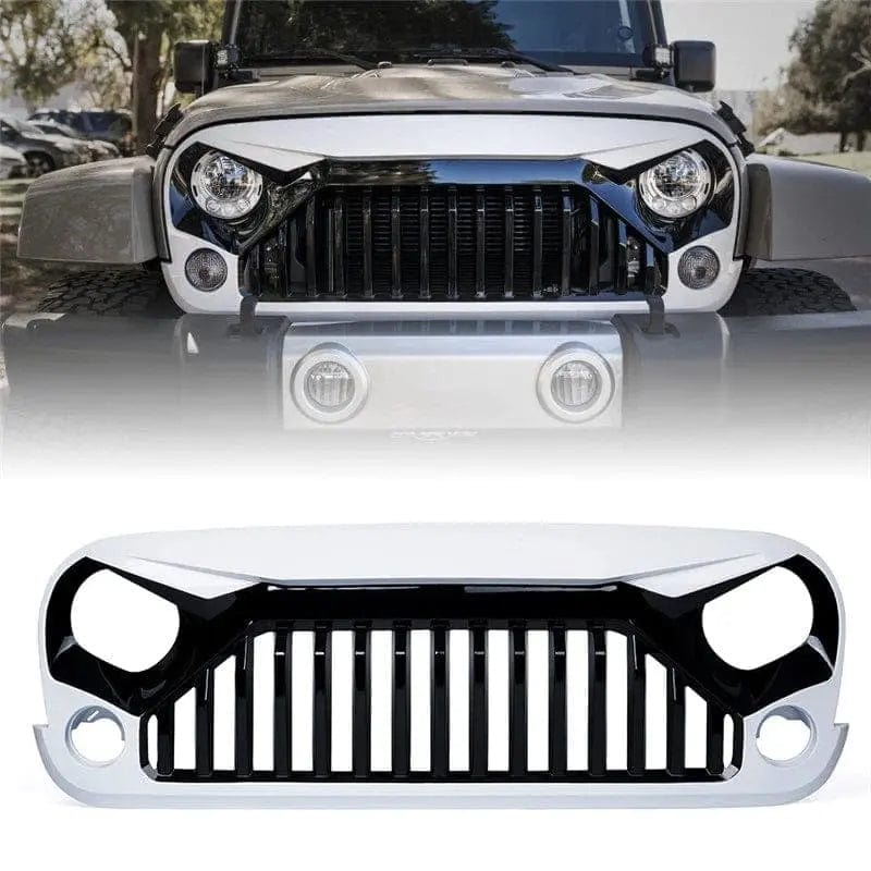 Suparee White Jeep Wrangler Grill for 2007-2018 Wrangler JK JKU