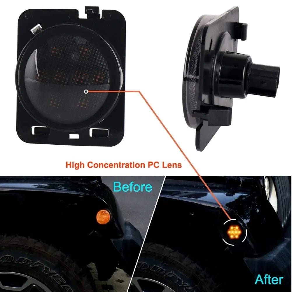 Jeep Wrangler JK LED Amber Side Marker Light Fender Flares Light SUPAREE.COM