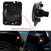 Jeep Wrangler JK LED Amber Side Marker Light Fender Flares Light SUPAREE.COM