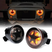 Suparee Star Smoke Lens Jeep Wrangler Grille Light with turn signal SUPAREE.COM