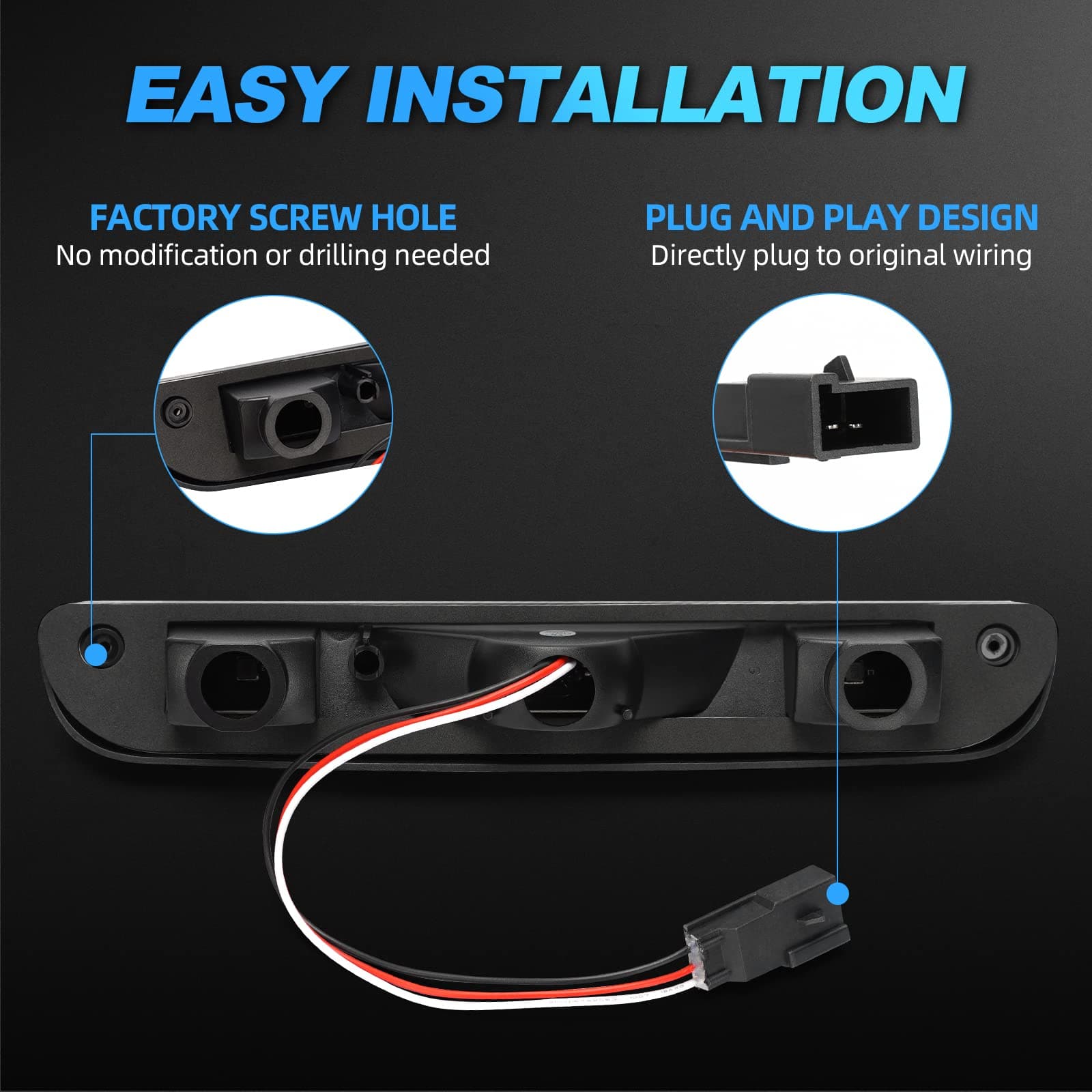 Ford Third Brake Light for 1992-1997 F150 F250 F350 Bronco SUPAREE