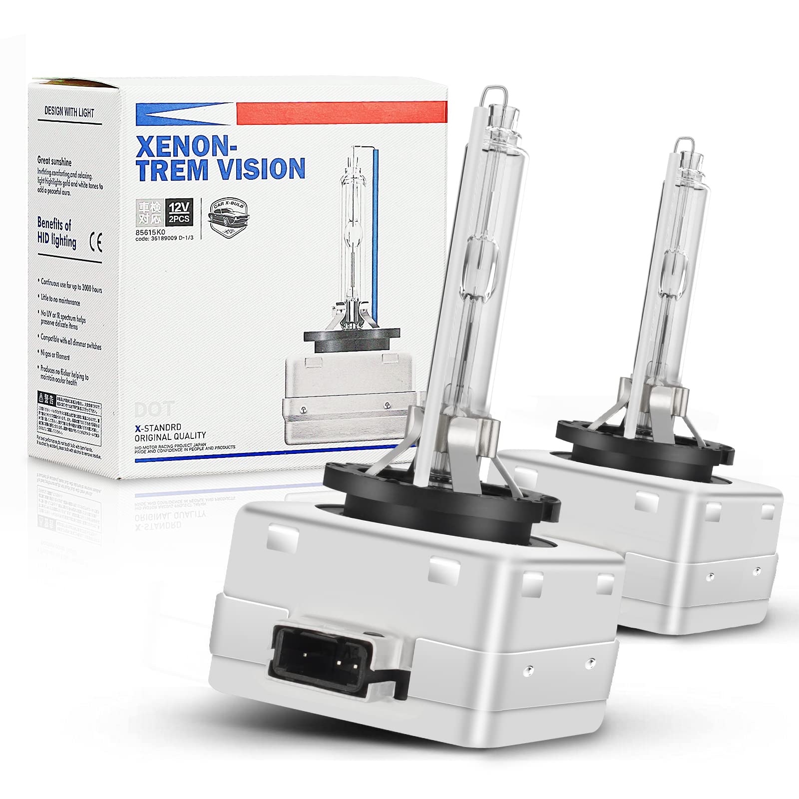 SUPAREE HID headlight bulbs SUPAREE D3S HID Headlight Bulbs 6000K Cool White for Original Replacement Product description