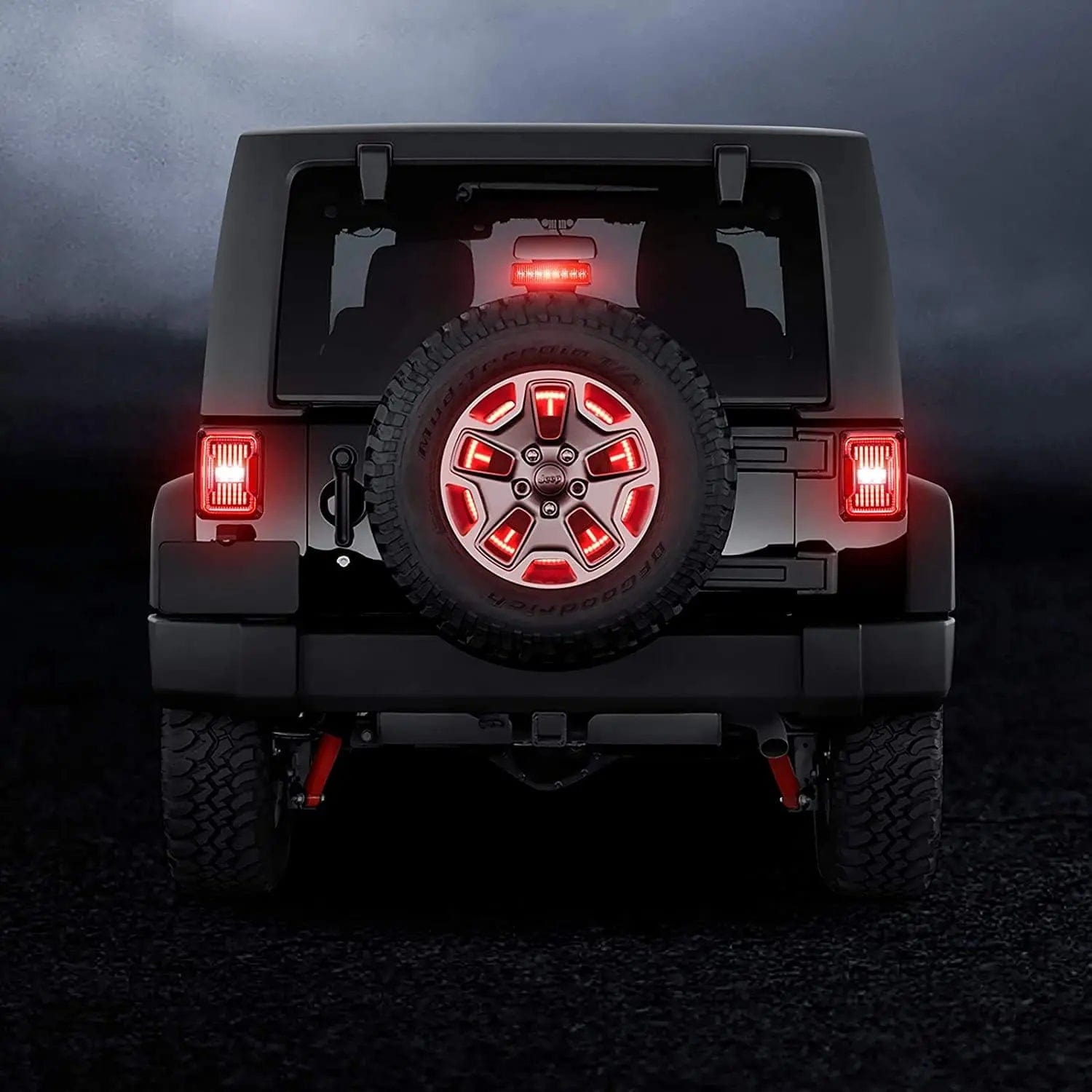 Suparee Jeep JK/JL T-Style Spare Tire 3rd Brake Lights SUPAREE