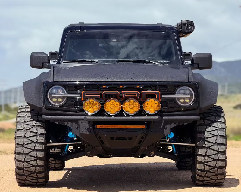 SUPAREE HELM 7 LED driving lights mounted on truck bumper or front bar