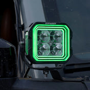 HYPER 5 RGBW 5-Inch LED Pod Lights with 6-Color Dynamic DRL and Combo Beam, 1,181-Ft Reach at 1 Lux (Pair)