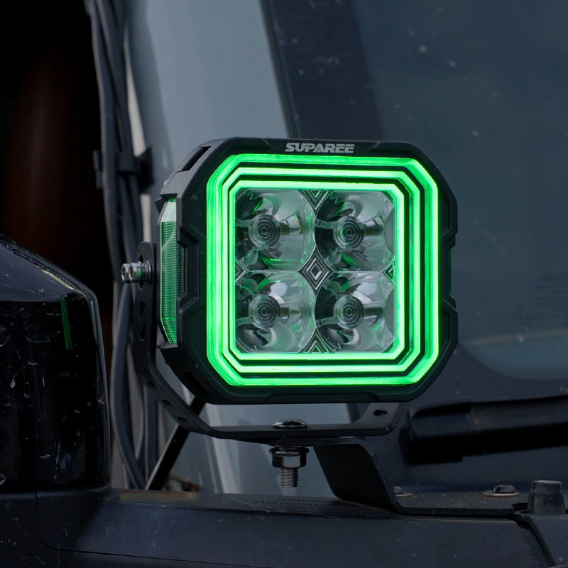 HYPER 5 RGBW 5-Inch LED Pod Lights with 6-Color Dynamic DRL and Combo Beam, 1,181-Ft Reach at 1 Lux (Pair)