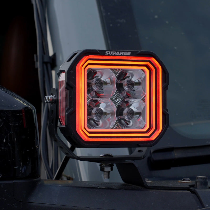 HYPER 5 RGBW 5-Inch LED Pod Lights with 6-Color Dynamic DRL and Combo Beam, 1,181-Ft Reach at 1 Lux (Pair)