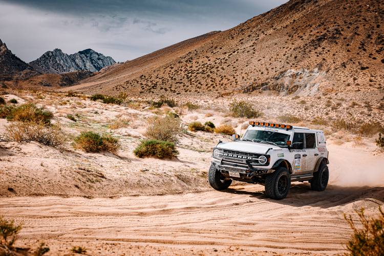 Ford Bronco off-road lighting during night navigation