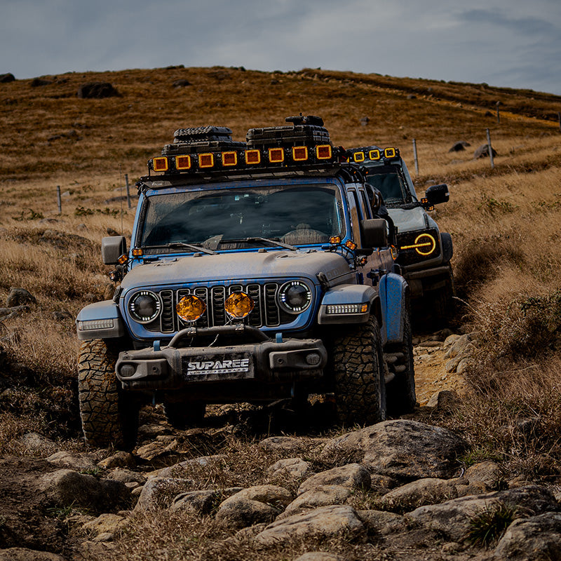 SUPAREE HELM 7'' LED Pod Lights, 13000LM Dual Beam with Amber DRL