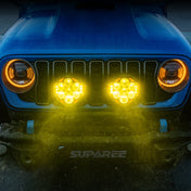 SUPAREE HELM 7'' LED Pod Lights, 13000LM Dual Beam with Amber DRL