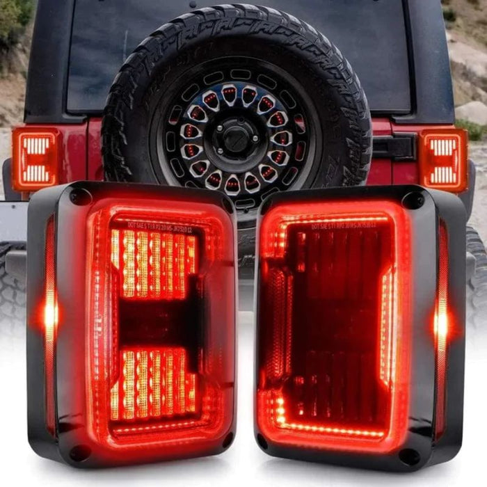 Suparee Jeep Wrangler LED Tail Lights Super Bright for 2007-2018 JK JKU