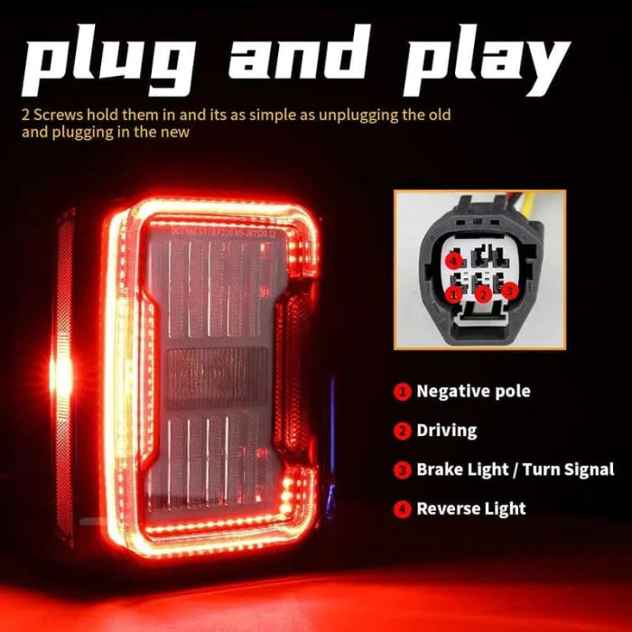 Jeep Wrangler JK Tail Lights offer 100% plug-and-play installation, typically taking only about 15 minutes to install.