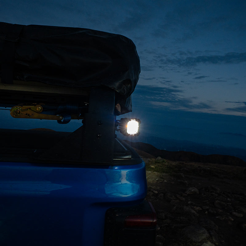 Suparee Recon 1 2" LED Pod Lights Spot Flood Beam With Amber DRL