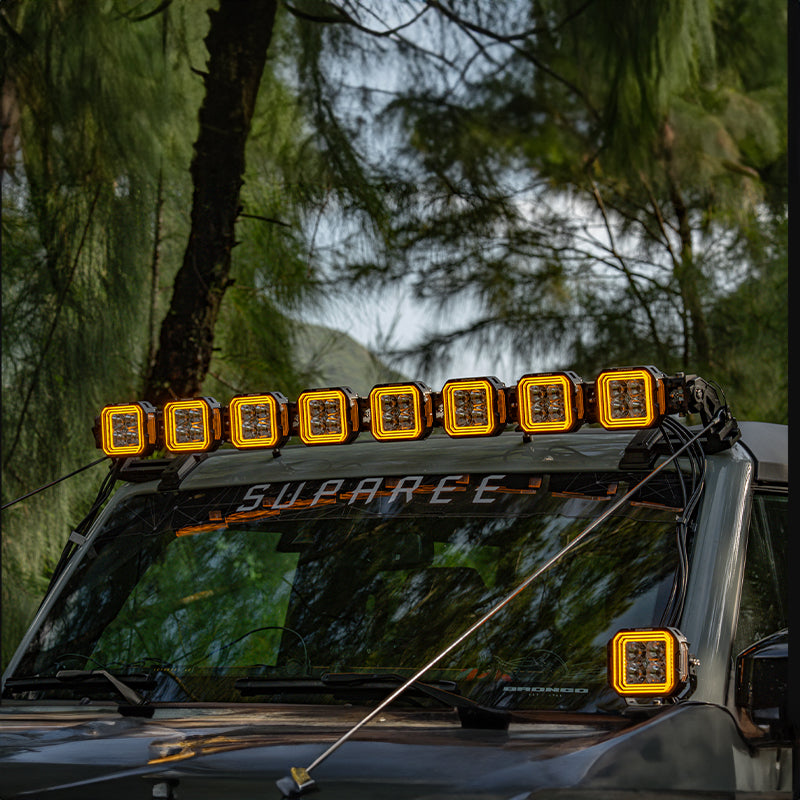 SUPAREE HYPER 5 inch Led Off-Road Lights | IP68/69K Waterproof, DRL & Stepped Halo Twin Kit
