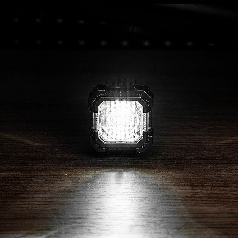 Suparee Recon 1 2" LED Pod Lights Spot Flood Beam With Amber DRL