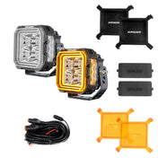 SUPAREE Hyper 5 inch IP68/IP69K, DRL & Stepped Halo Twin Kit Led Off-Road Lights