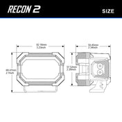 Suparee Recon 2 3" LED Pods with Amber DRL Spot and Wide Beam