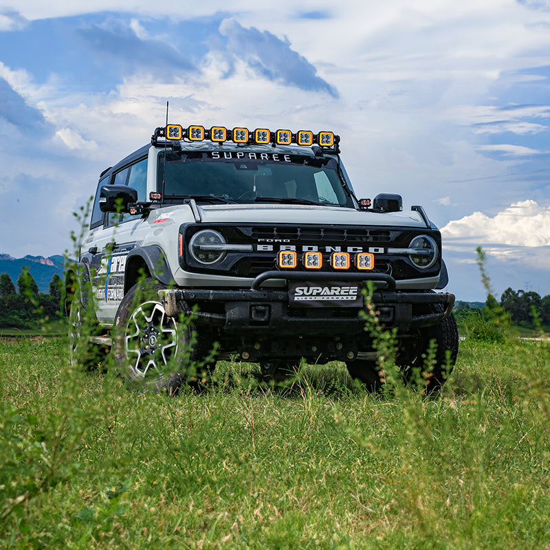 Suparee Ford Bronco Hyper 5" LED Pod Lights w/ A-Pillar Brackets