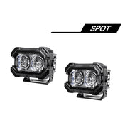 Suparee Recon 2 3" LED Pods with Amber DRL Spot and Wide Beam