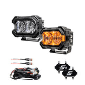 Suparee Recon 2 3" LED Pods with Amber DRL Spot and Wide Beam