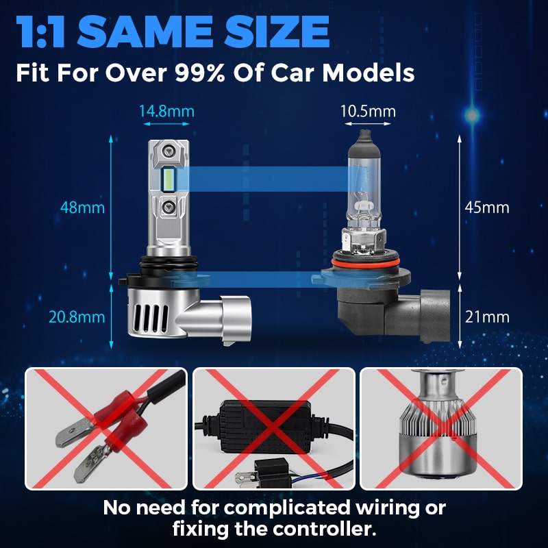 SUPAREE 9005/HB3 LED Bulbs with 30W High Beam for Headlight