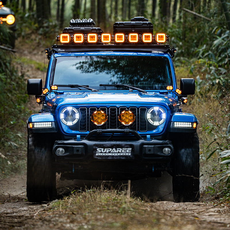 SUPAREE HELM 7'' LED Pod Lights, 13000LM Dual Beam with Amber DRL