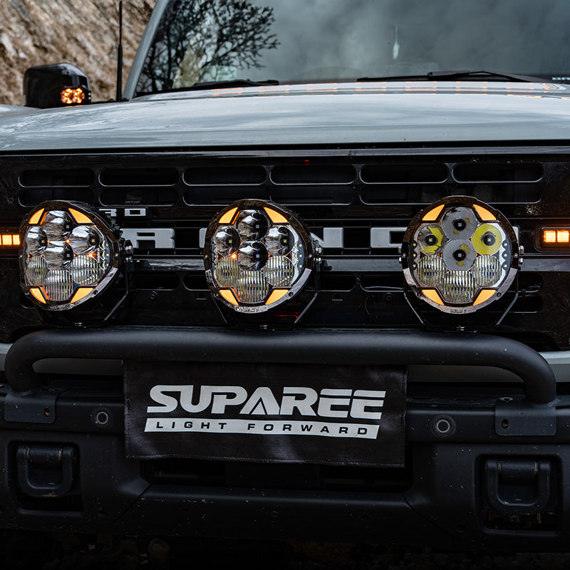 SUPAREE HELM 7'' LED Pod Lights, 13000LM Dual Beam with Amber DRL