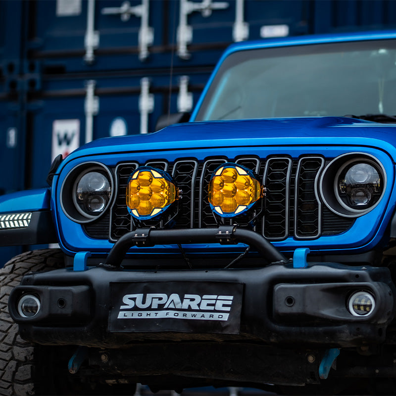 SUPAREE HELM 7'' LED Pod Lights, 13000LM Dual Beam with Amber DRL