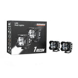 Suparee Recon 1 2" LED Pod Lights Spot Flood Beam With Amber DRL