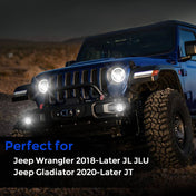 Suparee Jeep 9'' LED Headlights & 4'' Fog Lights with Turn Signal for 2018+ Wrangler JL Gladiator