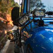 Suparee Recon 1 2" LED Pod Lights Spot Flood Beam With Amber DRL