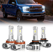 Fit For 2015-2023 Ford F150 H11 9005 LED Headlight Bulbs Combo Package