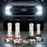 Convient aux ampoules de phares LED H11 9005 pour Ford F250 2020-2025