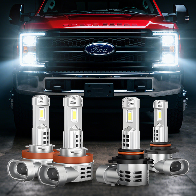 Fit For 2020-2025 Ford F350 Super Duty H11 9005 LED Headlight Bulbs