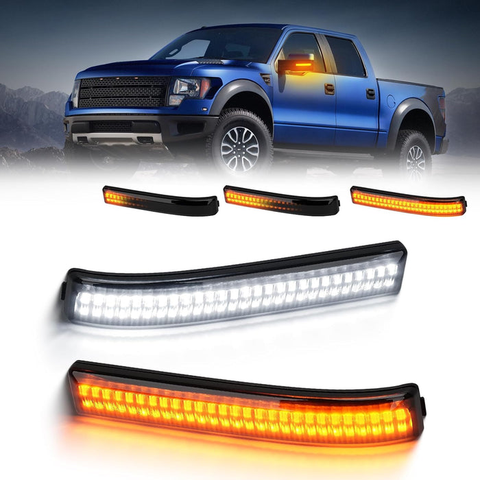 Suparee Ford Switchback LED Side Mirror Lights for 2009-2014 F150 & 2010-2014 Raptor