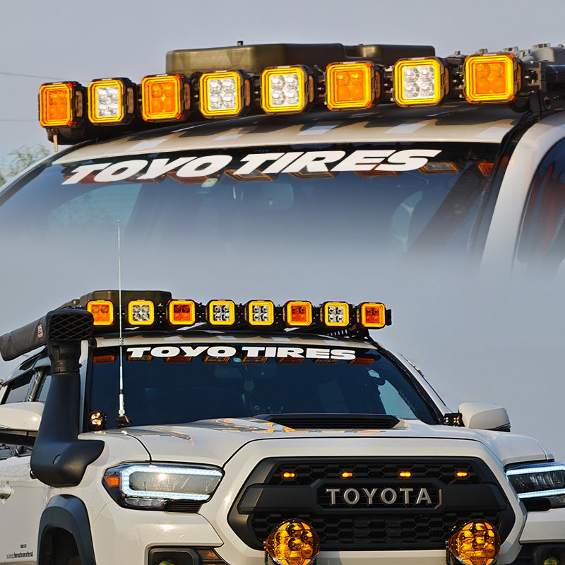 SUPAREE Hyper 5 inch IP68/IP69K, DRL & Stepped Halo Twin Kit Led Off-Road Lights